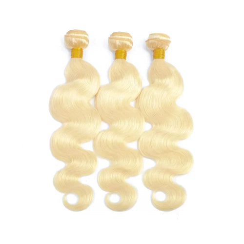 XBL Hair Miss Flawless / Lovely / Pretty #613 Blonde Body Wave 13x6 HD Frontal With 3 Bundles Human Hair